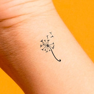 Small Dandelion Temporary Tattoo