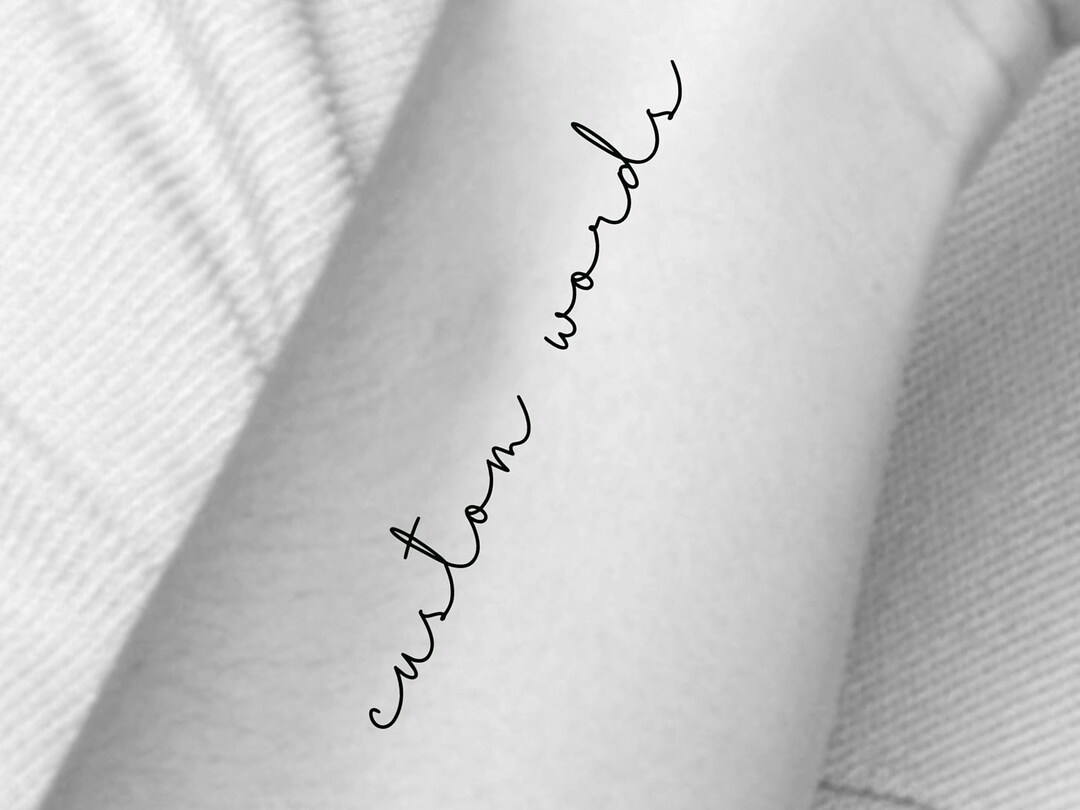 Custom Words Temporary Tattoo / Custom Name Tattoo Etsy