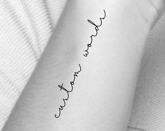 Custom Words Temporary Tattoo / custom name tattoo