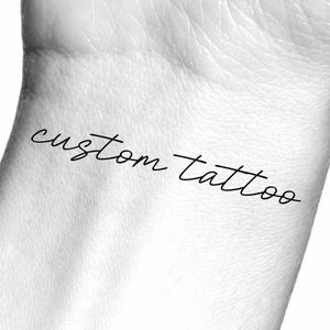 Custom Words Temporary Tattoo / custom tattoo