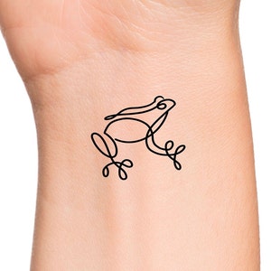 Frog Line Temporary Tattoo image 1