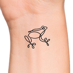 Frog Line Temporary Tattoo