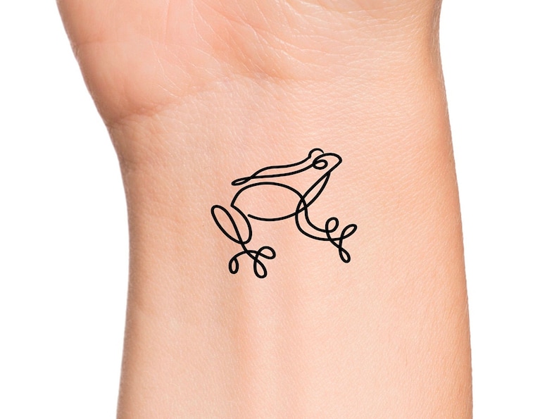 Frog Line Temporary Tattoo image 1