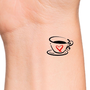 Tea Cup Temporary Tattoo / tea tattoo / coffee tattoo