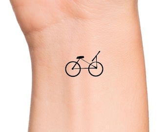 Bicycle Temporary Tattoo / small bike tattoo on wrist