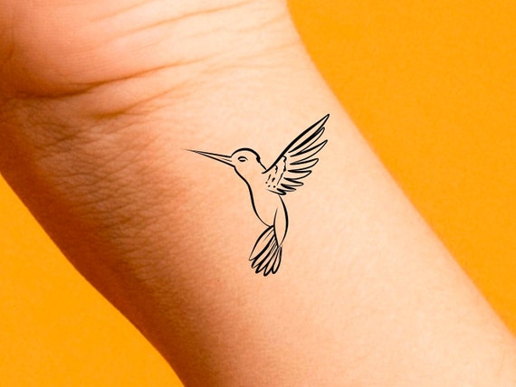Buy Hummingbird Outline Temporary Tattoo / Animal Tattoo / Bird Tattoos  Online in India - Etsy