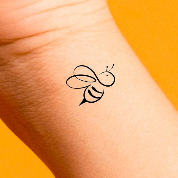 Small Bee Temporary Tattoo