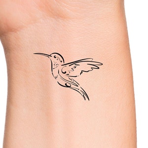 Hummingbird Temporary Tattoo / animal tattoo