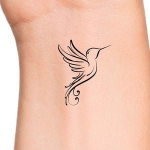 Hummingbird Temporary Tattoo / animal tattoo / bird tattoos