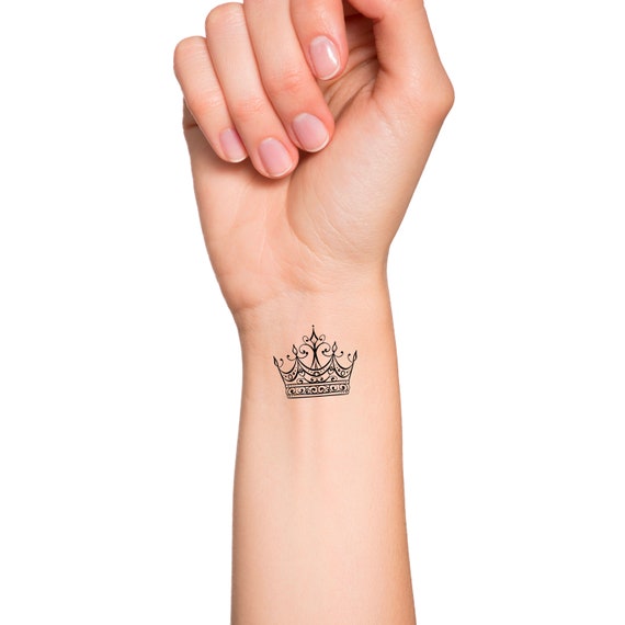  Tattoos 2 Sheets King Queen Imperial Crown Temporary