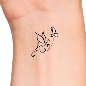 Mother Daughter Butterfly Temporary Tattoo
