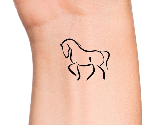 Horse Running Sprint Stallion Portrait Realistic Tattoo by… | Flickr