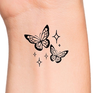 Butterfly Stars Temporary Tattoo