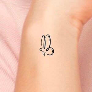 Semicolon Butterfly Temporary Tattoo