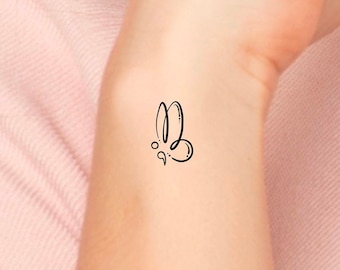 Semicolon Butterfly Temporary Tattoo