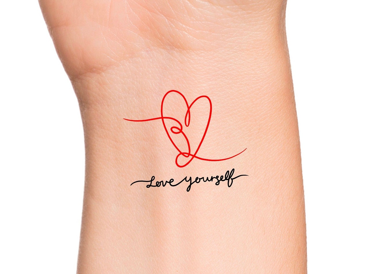 Bts Heart Tattoo - Etsy Bts Heart Tattoo - Etsy