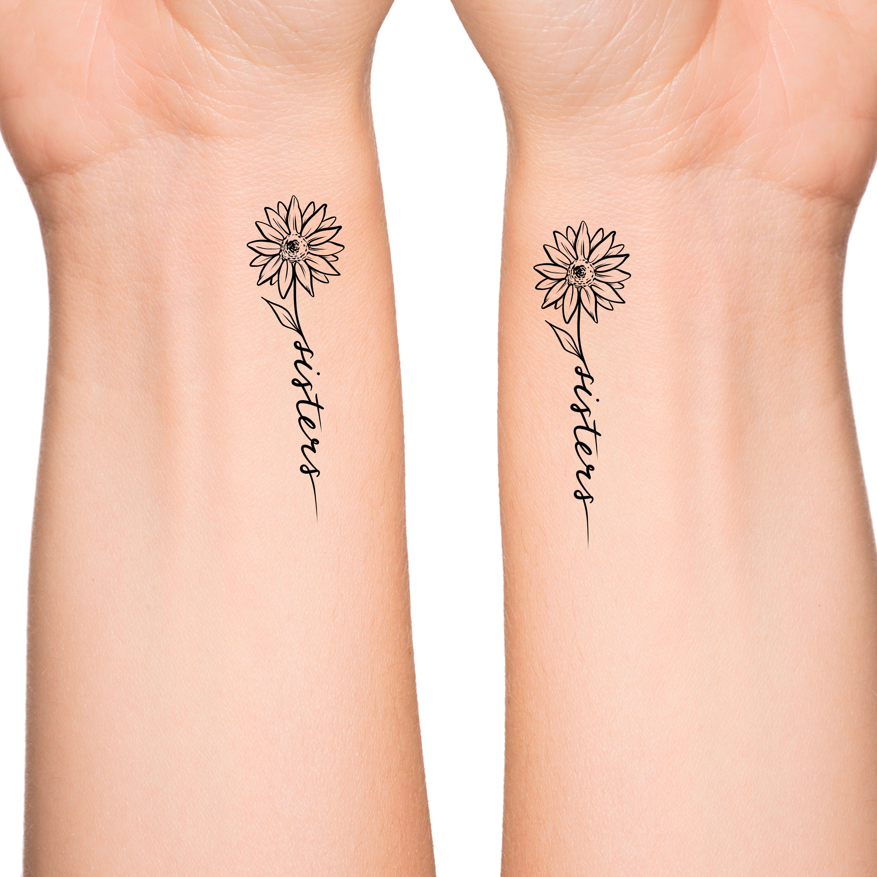 Sisters Flower Temporary Tattoo / Matching Tattoo / Best - Etsy