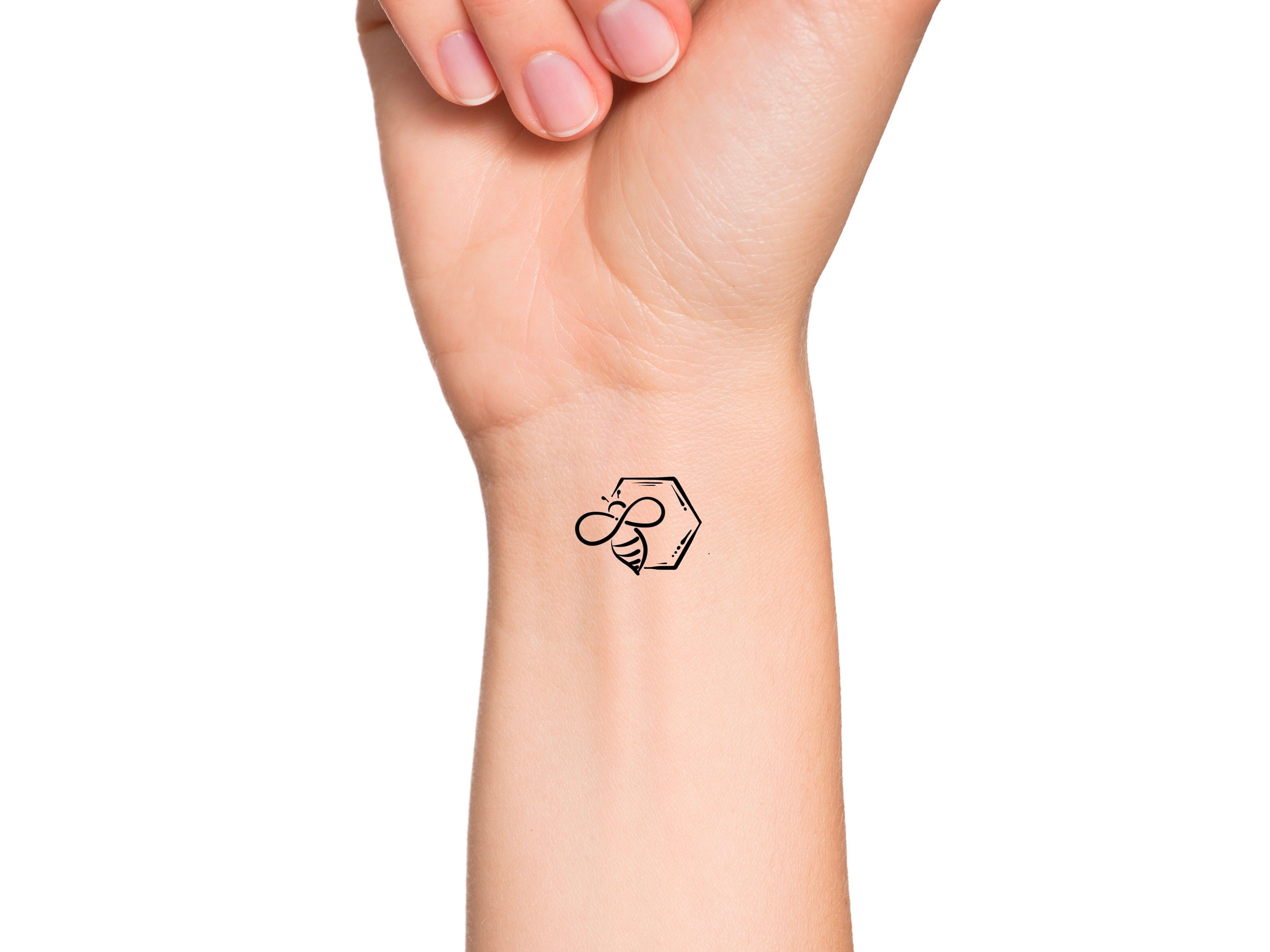 Honeycomb Temporary Tattoo Waterproof Sticker Symbol Tattoo  Etsy