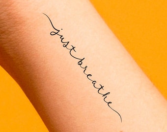 Just Breathe Temporary Tattoo
