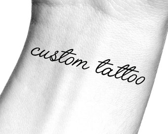 Custom Tattoo Words Temporary Tattoo / custom handwriting tattoo