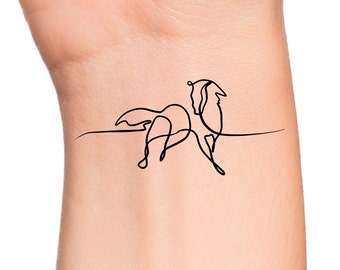 Horse Line Temporary Tattoo - Etsy New Zealand Horse Line Temporary Tattoo - Etsy New Zealand