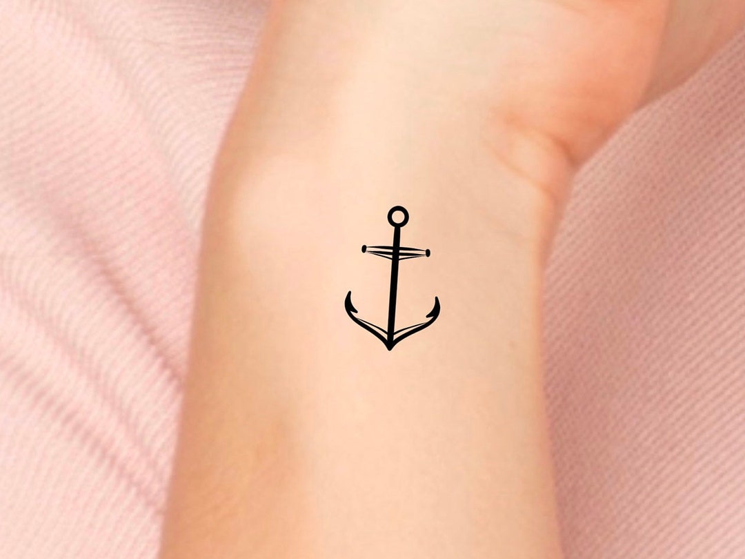 Anchor Temporary Tattoo Etsy