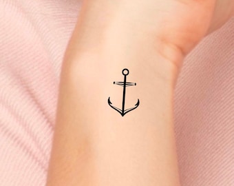 Anchor Temporary Tattoo - Etsy UK