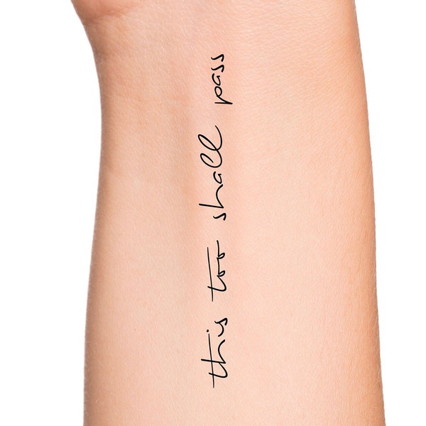 This Too Shall Pass Temporary Tattoo