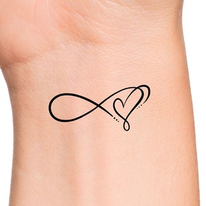 Infinity Heart Temporary Tattoo / infinity tattoos