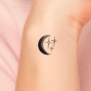 Moon Stars Temporary Tattoo