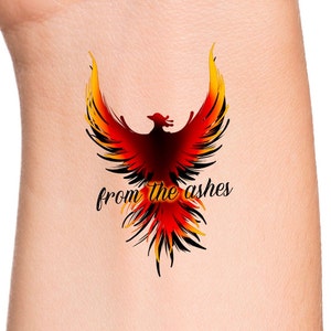 From The Ashes Phoenix Temporary Tattoo