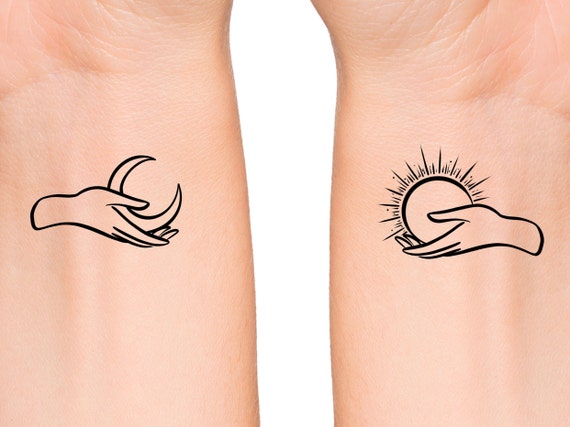 162 Matching Tattoo Design for Couple, BFFs & Sisters