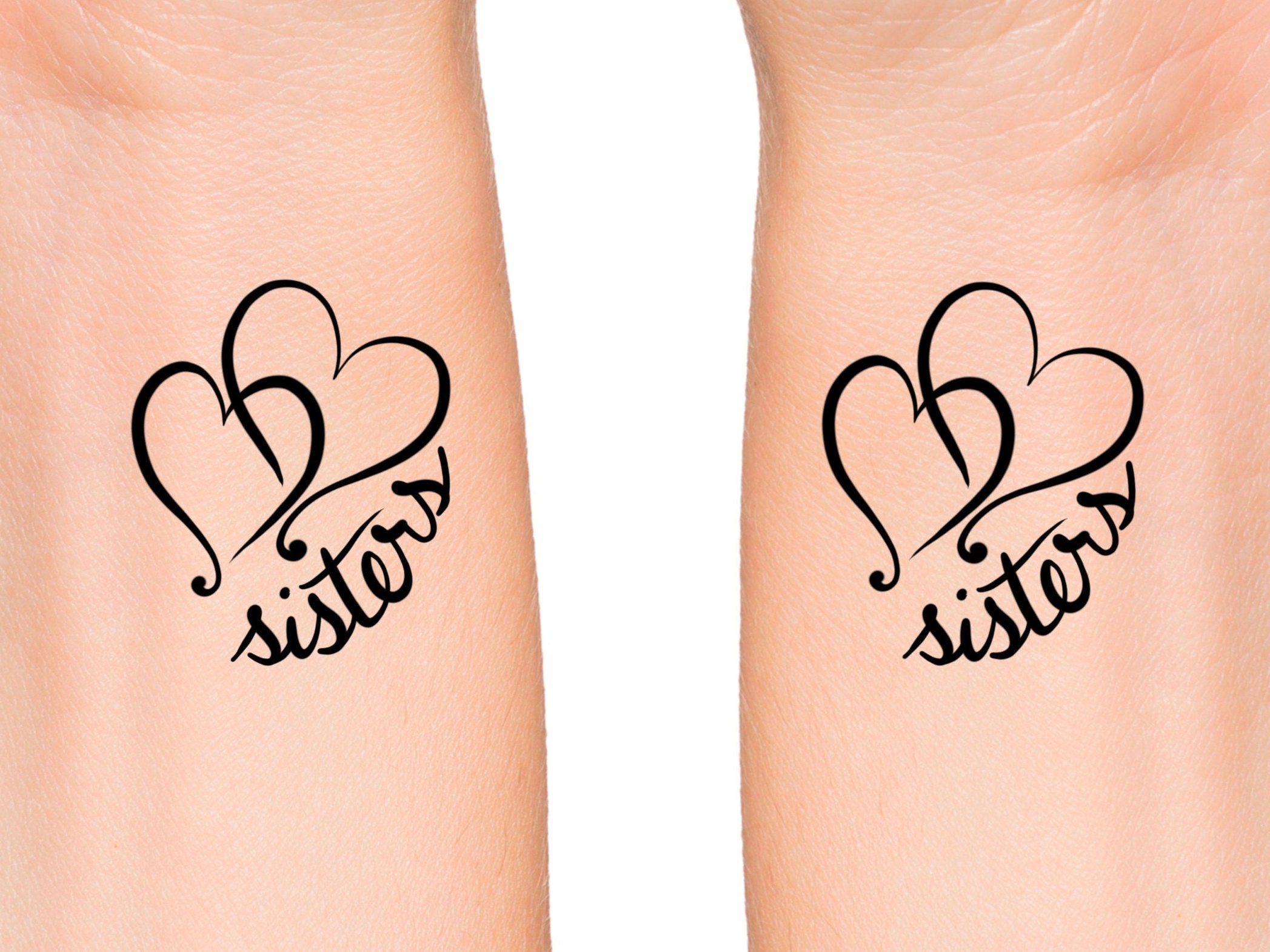 Double Hearts Matching Tattoos  Mother Daughter Heart Tattoos  Mother  Daughter  MomCanvas