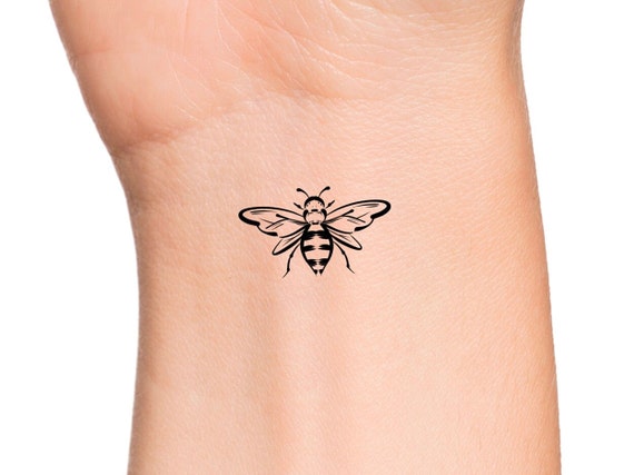 Minimalist Honey Bee Tattoo Idea  BlackInk