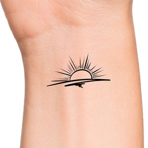 Sun Sunset Temporary Tattoo