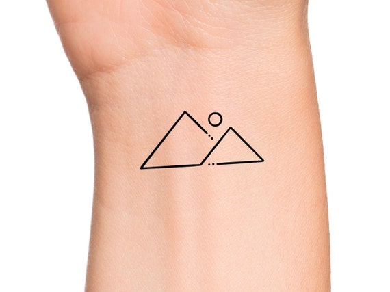 simple mountains tattoo