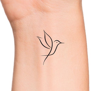 Hummingbird Temporary Tattoo / bird animal tattoo