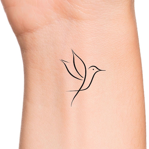 Hummingbird Temporary Tattoo / Bird Tattoo / Animal Tattoo Etsy