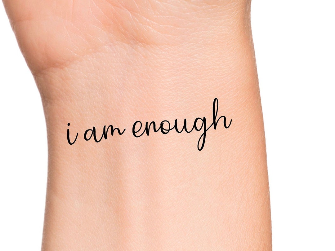 I Am Enough Temporary Tattoo - Etsy