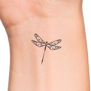 Dragonfly Swirls Temporary Tattoo