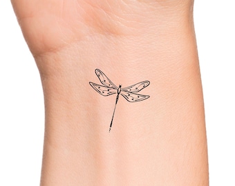 Dragonfly Swirls Temporary Tattoo