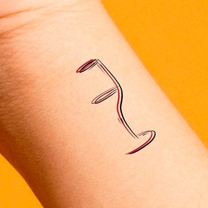 Wine Glass Temporary Tattoo