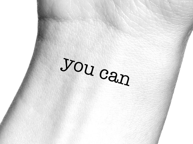 You Can Temporary Tattoo Etsy