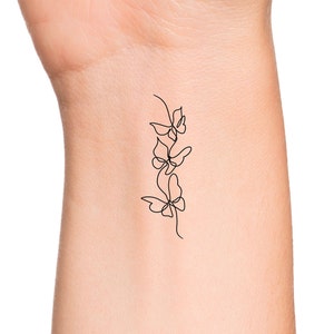3 Butterflies Temporary Tattoo