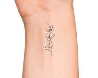 3 Butterflies Temporary Tattoo