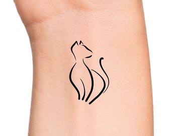 Fancy Cat Temporary Tattoo