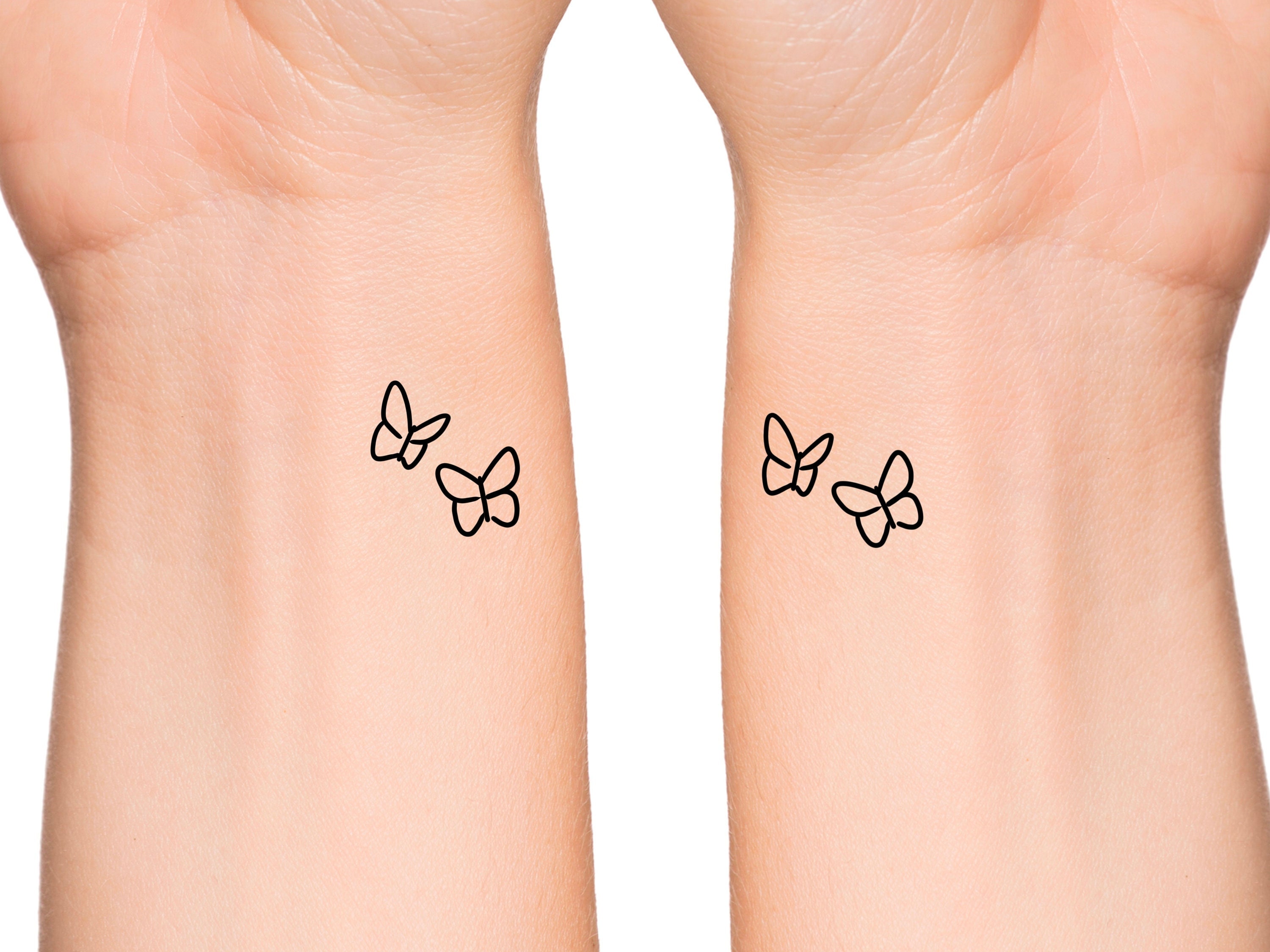 Tatuajes de mariposas / tatuajes de mejores amigas / tatuajes - Etsy España