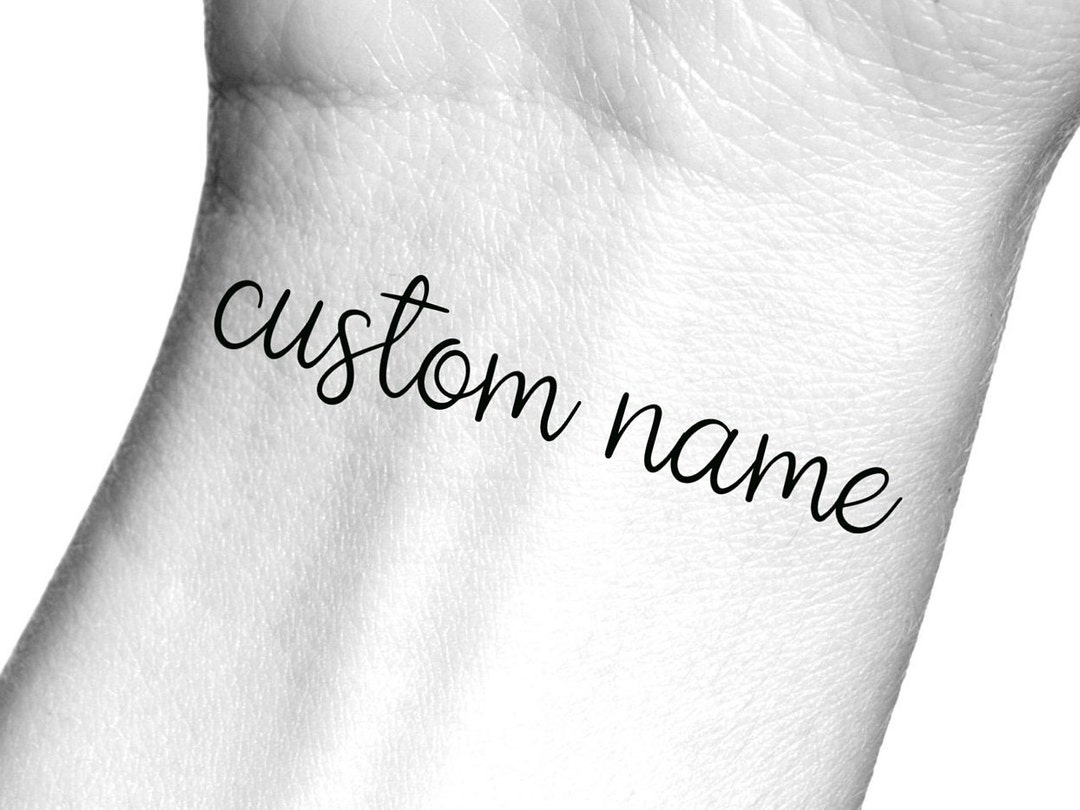 Custom Name Temporary Tattoo / Custom Words Tattoo Etsy