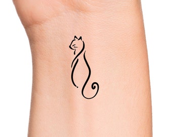 Kitty Cat Temporary Tattoo / cat tattoos / animal tattoos
