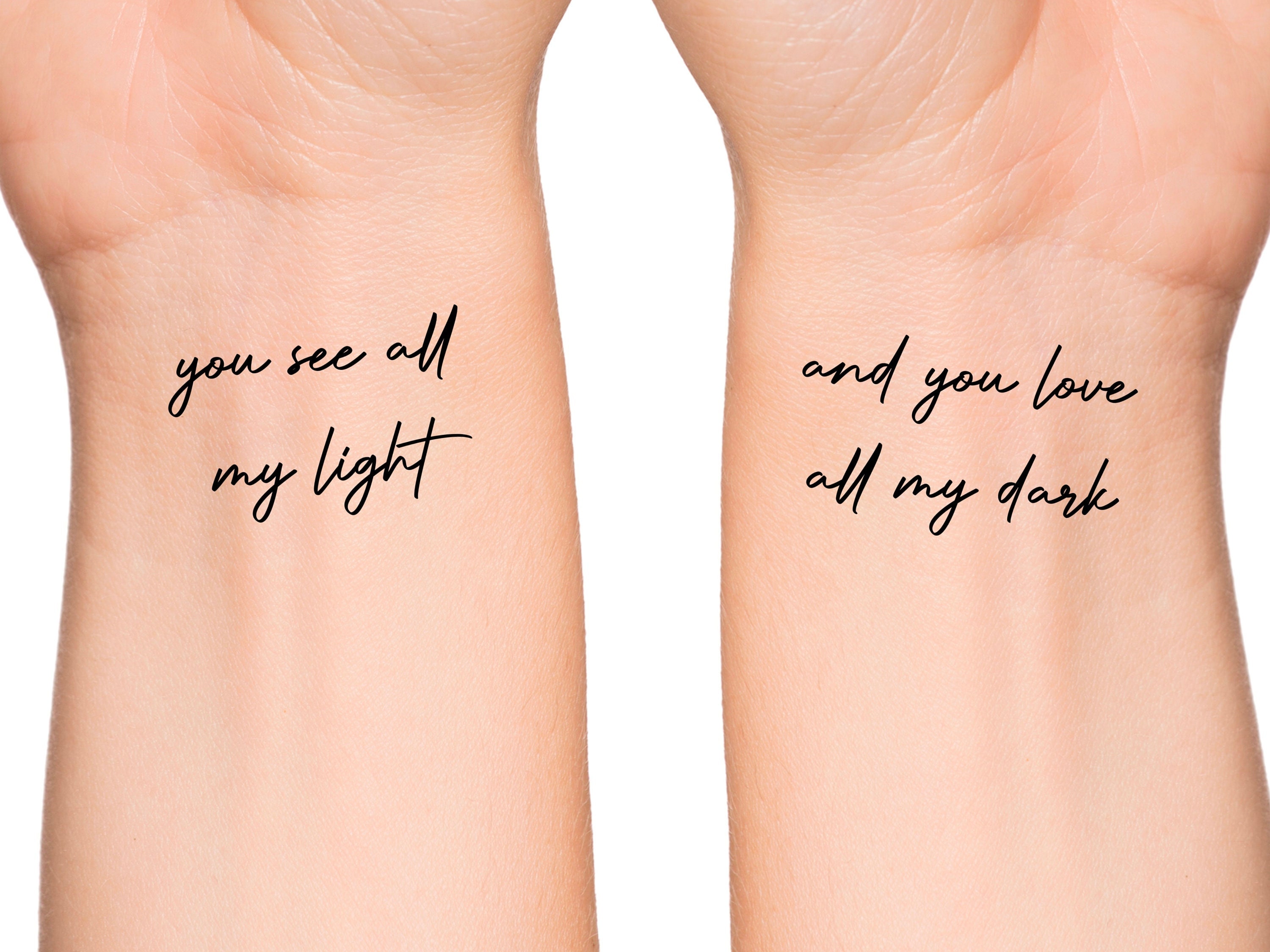 Turist pebermynte Repressalier You See All My Light Matching Temporary Tattoo / You Love All - Etsy